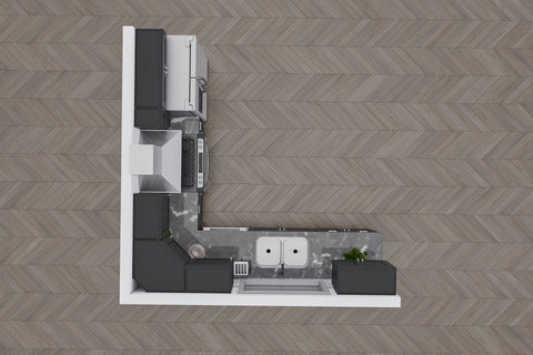 10 X 10 Onyx Black Shaker Kitchen