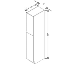 CNC Concord Park Ave Ocean 15" W X 24" D X 90" H Single Door Utility Cabinet