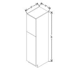CNC Luxor Misty Grey 18" W X 24" D X 84" H Single Door Utility Cabinet
