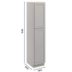 CNC Luxor 5-Piece Misty Grey 18" W X 24" D X 90" H Single Door Utility Cabinet