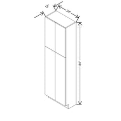 CNC Concord Elegant White 24" W X 12" D X 84" H Double Door Utility Cabinet