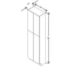 CNC Concord Fashion White 24" W X 12" D X 90" H Double Door Utility Cabinet