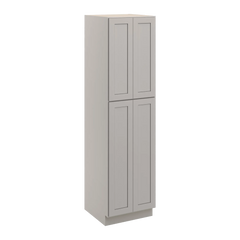 CNC Luxor 5-Piece Misty Grey 24" W X 24" D X 90" H Double Door Utility Cabinet