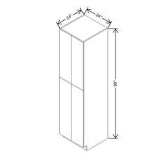 CNC Concord Elegant Ocean 24" W X 24" D X 96" H Double Door Utility Cabinet
