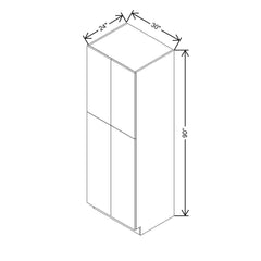 CNC Luxor White 30" W X 24" D X 90" H Double Door Utility Cabinet