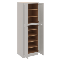 CNC Luxor 5-Piece Misty Grey 30" W X 24" D X 90" H Double Door Utility Cabinet