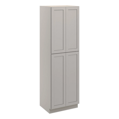 CNC Luxor Misty Grey 30" W X 24" D X 96" H Double Door Utility Cabinet