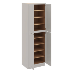 CNC Luxor Misty Grey 30" W X 24" D X 96" H Double Door Utility Cabinet