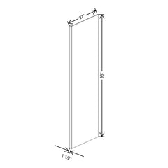 CNC Concord Fashion White 1.5" W X 96" H X 27" D Refrigerator End Panel
