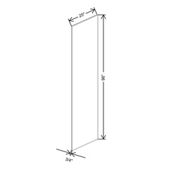 CNC Classic Broadway Driftwood 3/4" W X 96" H X 25" D End Panel