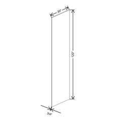 CNC Luxor Misty Grey 3/4" W X 120" H X 30" D Refrigerator End Panel