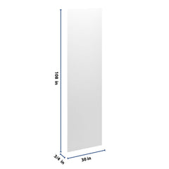 CNC Luxor 5-Piece White 3/4" W X 108" H X 30" D Refrigerator End Panel