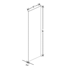 CNC Concord Elegant White 3/4" W X 96" H X 30" D Refrigerator End Panel