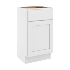 CNC Luxor White 18" W Single Door Vanity Sink Base Cabinet