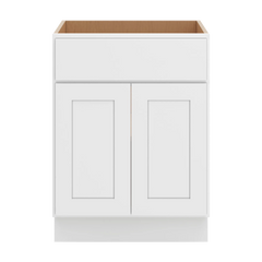 CNC Luxor White 24" W Double Door Vanity Sink Base Cabinet