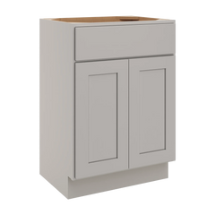 CNC Luxor Misty Grey 24" W X 34 1/2" H X 18" D Double Door Vanity Sink Base Cabinet