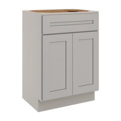 CNC Luxor 5-Piece Misty Grey 24" W X 34 1/2" H X 18" D Double Door Vanity Sink Base Cabinet
