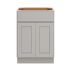 CNC Luxor Misty Grey 24" W X 34 1/2" H X 18" D Double Door Vanity Sink Base Cabinet