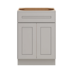 CNC Luxor 5-Piece Misty Grey 24" W X 34 1/2" H X 18" D Double Door Vanity Sink Base Cabinet