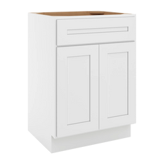 CNC Luxor 5-Piece White 24" W X 34 1/2" H X 21" D Double Door Vanity Sink Base Cabinet