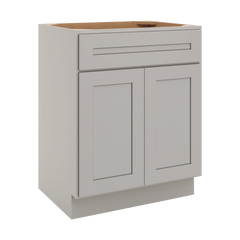 CNC Luxor 5-Piece Misty Grey 27" W X 34 1/2" H X 21" D Double Door Vanity Sink Base Cabinet