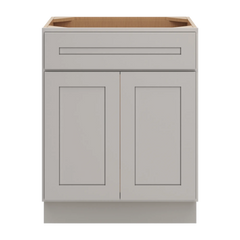 CNC Luxor 5-Piece Misty Grey 27" W X 34 1/2" H X 21" D Double Door Vanity Sink Base Cabinet