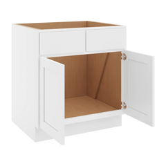 CNC Luxor White 30" W Removable Vanity Base Cabinet
