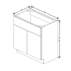 CNC Country Oak Honey 24" W X 32 1/2"H X 18" D Double Door Vanity Sink Base Cabinet
