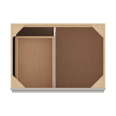 CNC Luxor Misty Grey 30" W Single Door 2 Drawers Left Vanity Sink Base Cabinet