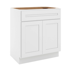 CNC Luxor 5-Piece White 30" W X 34 1/2" H X 21" D Double Door Vanity Sink Base Cabinet