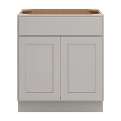 CNC Luxor Misty Grey 30" W X 34 1/2" H X 21" D Double Door Vanity Sink Base Cabinet