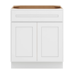 CNC Luxor 5-Piece White 30" W X 34 1/2" H X 21" D Double Door Vanity Sink Base Cabinet