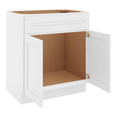 CNC Luxor 5-Piece White 30" W X 34 1/2" H X 21" D Double Door Vanity Sink Base Cabinet