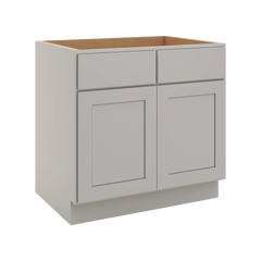 CNC Luxor Misty Grey 33" W Removable Vanity Base Cabinet