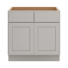 CNC Luxor Misty Grey 33" W Removable Vanity Base Cabinet