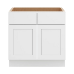 CNC Luxor White 33" W Removable Vanity Base Cabinet