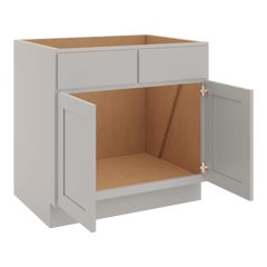 CNC Luxor Misty Grey 33" W Removable Vanity Base Cabinet