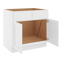 CNC Luxor White 33" W Removable Vanity Base Cabinet