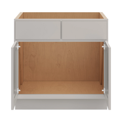 CNC Luxor Misty Grey 33" W Removable Vanity Base Cabinet