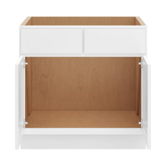 CNC Luxor White 33" W Removable Vanity Base Cabinet