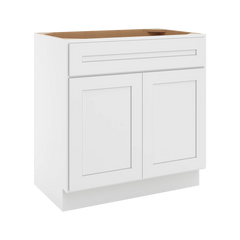 CNC Luxor 5-Piece White 33" W X 34 1/2" H X 21" D Double Door Vanity Sink Base Cabinet