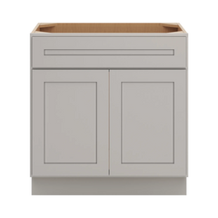 CNC Luxor 5-Piece Misty Grey 33" W X 34 1/2" H X 21" D Double Door Vanity Sink Base Cabinet