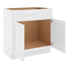 CNC Luxor 5-Piece White 33" W X 34 1/2" H X 21" D Double Door Vanity Sink Base Cabinet