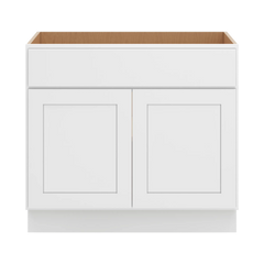 CNC Luxor White 36" W Double Door Vanity Sink Base Cabinet