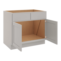 CNC Luxor Misty Grey 36" W Removable Vanity Base Cabinet