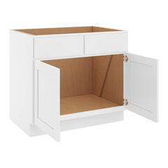 CNC Luxor White 36" W Removable Vanity Base Cabinet