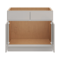CNC Luxor Misty Grey 36" W Removable Vanity Base Cabinet
