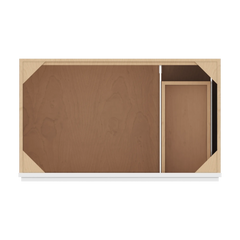 CNC Luxor 5-Piece White 36" W Double Door 2 Drawers Right Vanity Sink Base Cabinet