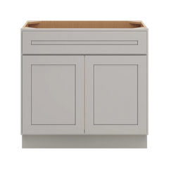 CNC Luxor 5-Piece Misty Grey 36" W X 34 1/2" H X 21" D Double Door Vanity Sink Base Cabinet