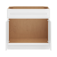 CNC Luxor 5-Piece White 36" W X 34 1/2" H X 21" D Double Door Vanity Sink Base Cabinet